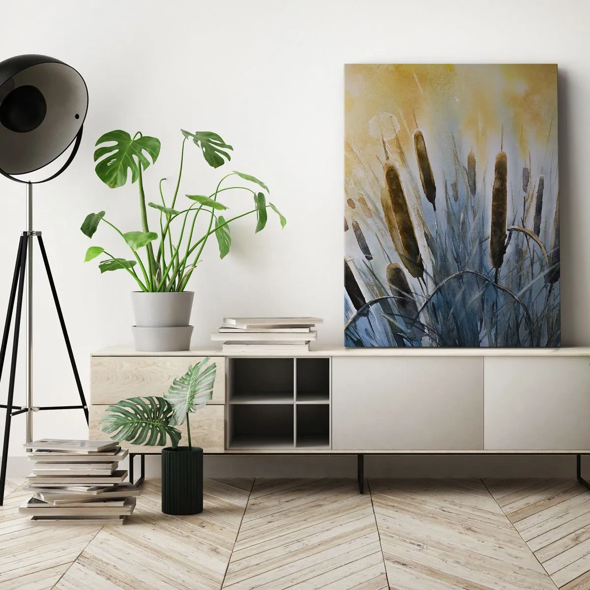 Quadro em tela - O frio da água, o calor do sol - 55x100 cm