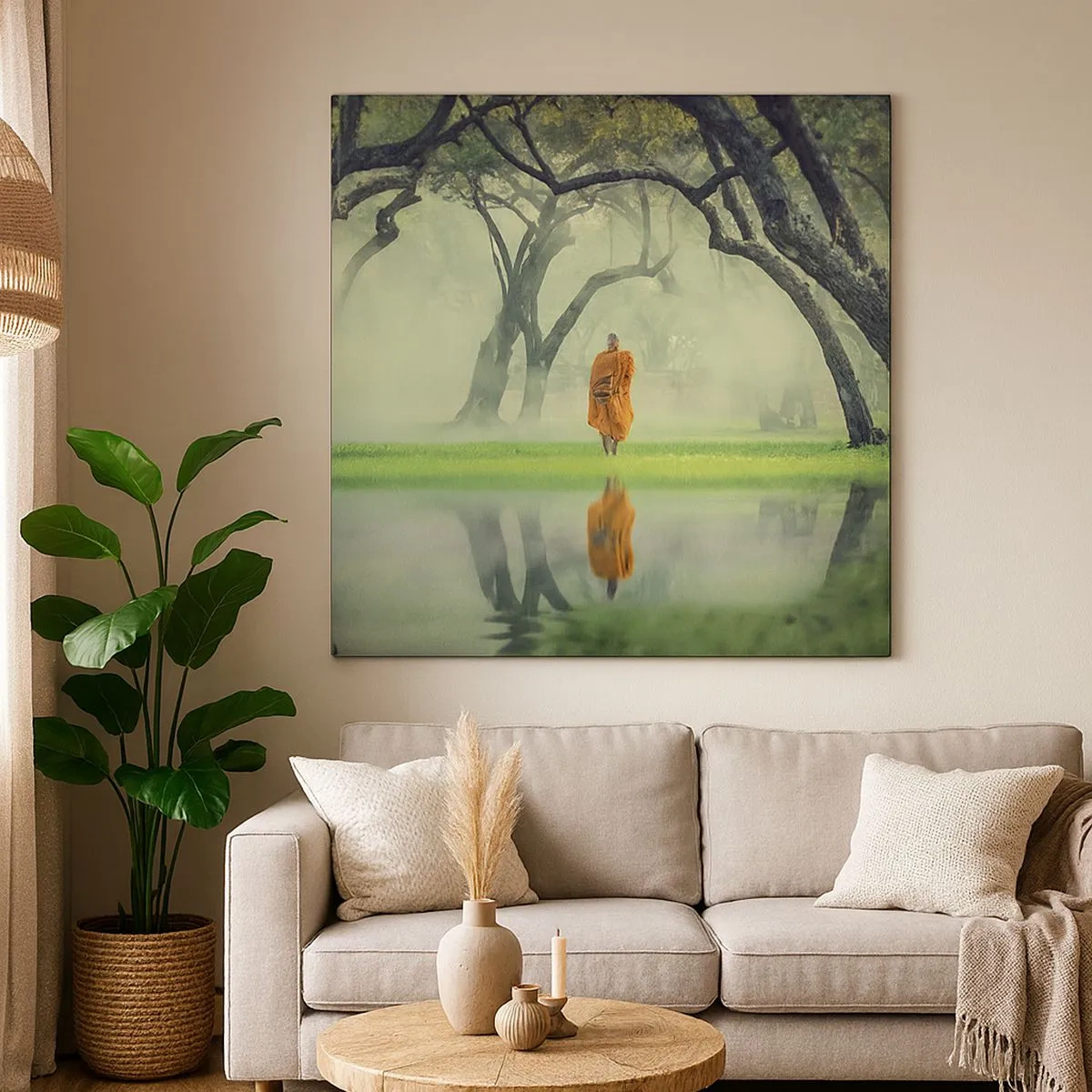 Quadro em tela - A caminho da iluminação - 30x30 cm