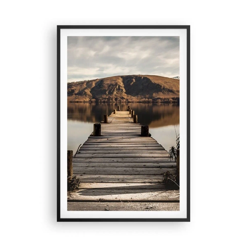 Pôster com moldura preta - Paisagem em silêncio - 61x91 cm