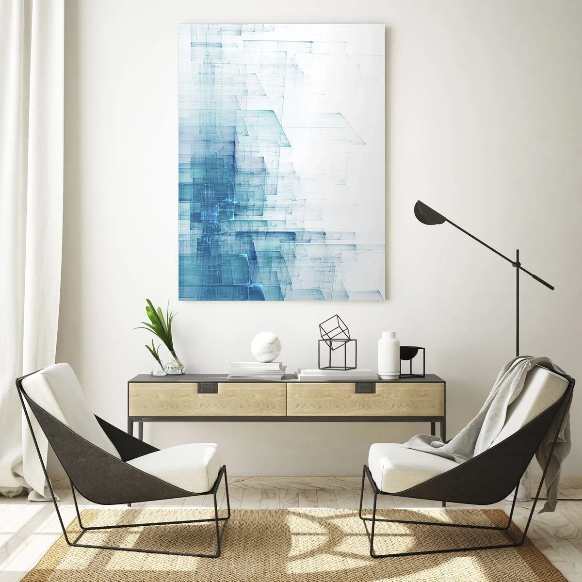 Quadro em vidro - Como o espaço ficou - 70x100 cm