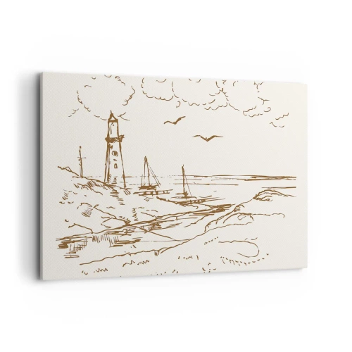 Quadro em tela - Esboço das memórias do verão - 120x80 cm