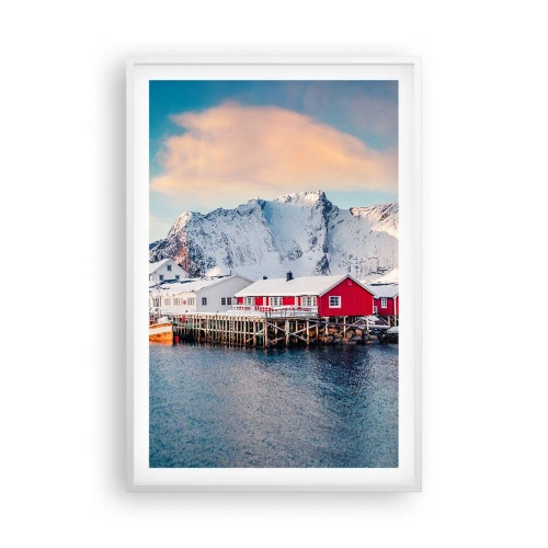 Pôster em moldura branca - Refpugio do Norte - 61x91 cm
