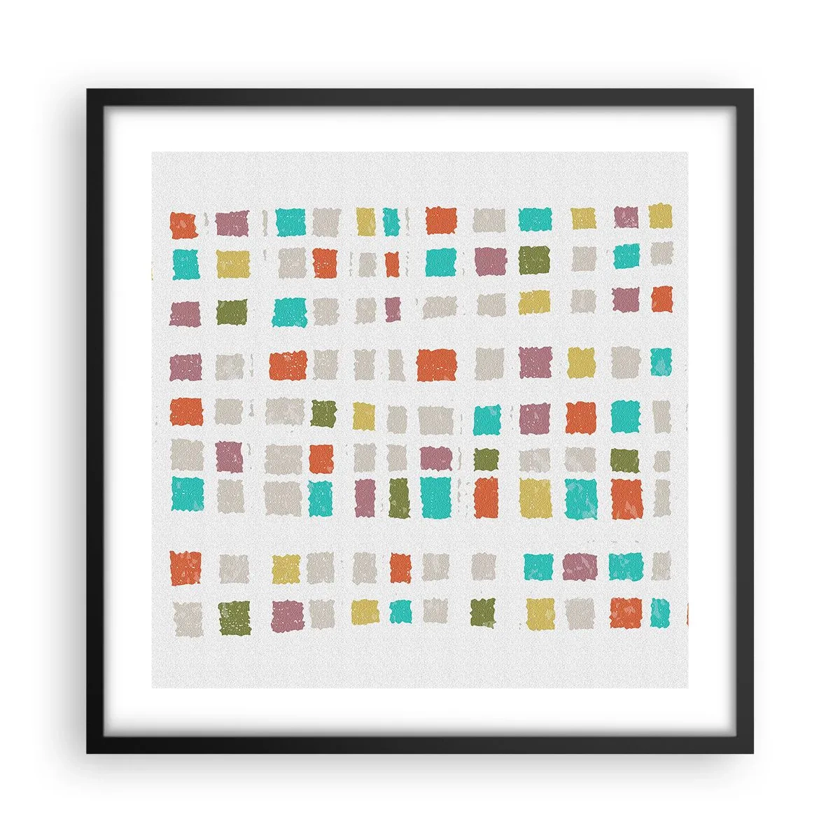 Pôster com moldura preta - Jogo desconhecido - 50x50 cm