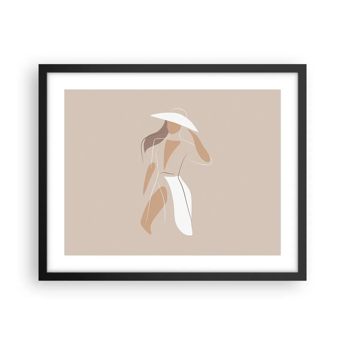 Pôster com moldura preta - A moda é diversão - 50x40 cm