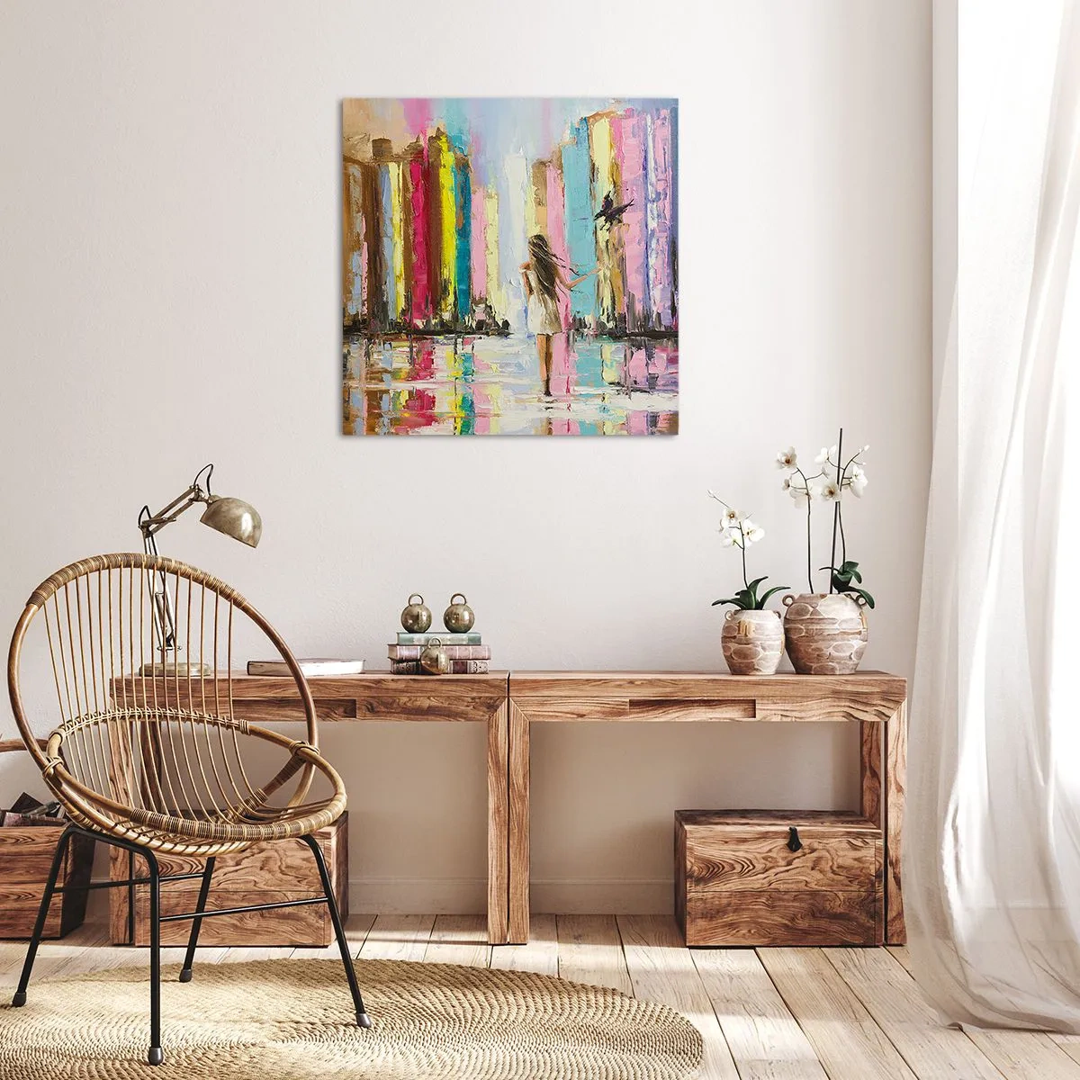 Quadro em tela - Segue-me - 70x70 cm