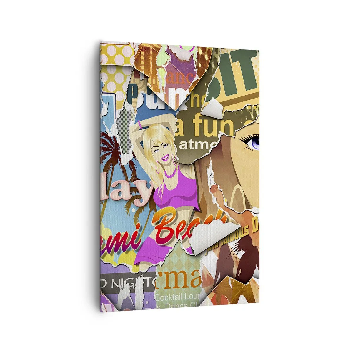 Quadro em tela - Flashbacks das férias - 80x120 cm