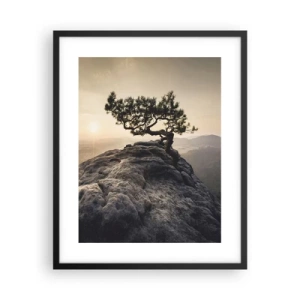 Pôster com moldura preta - A vida ganha sempre - 40x50 cm