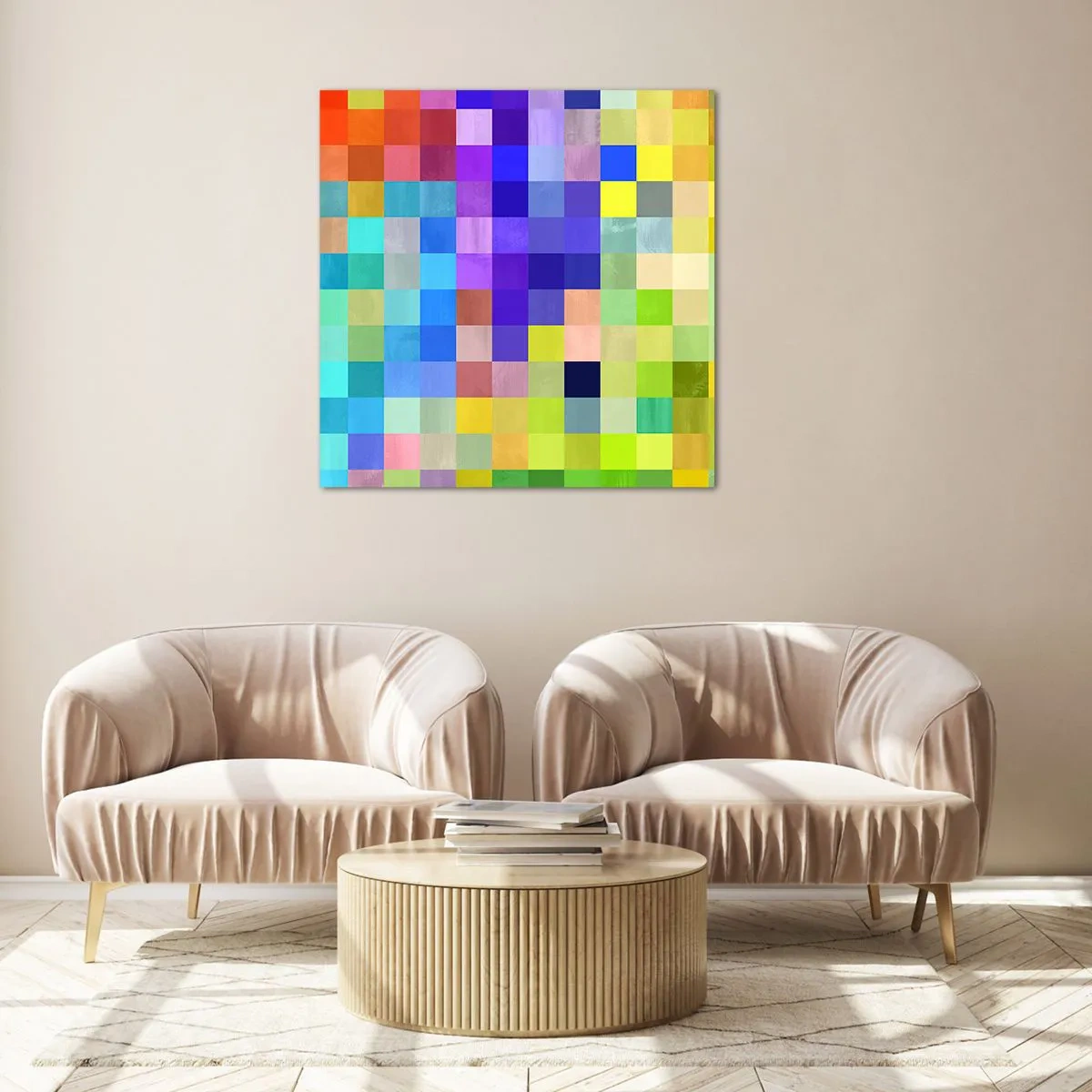 Quadro em vidro - Todos diferentes, todos iguais - 60x60 cm