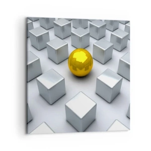 Quadro em tela - Por que eu? Obras de arte geométricas - 60x60 cm