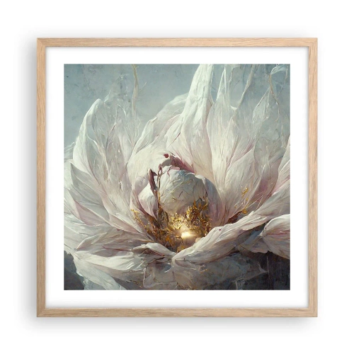 Pôster com moldura de carvalho claro - Floresce uma vez a cada cem anos - 50x50 cm