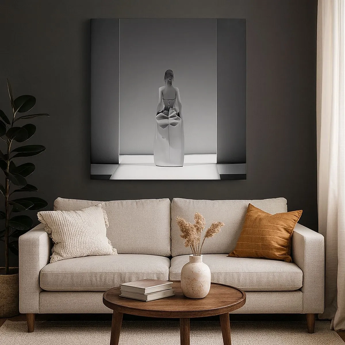 Quadro em tela - Simplicidade refinada - 30x30 cm