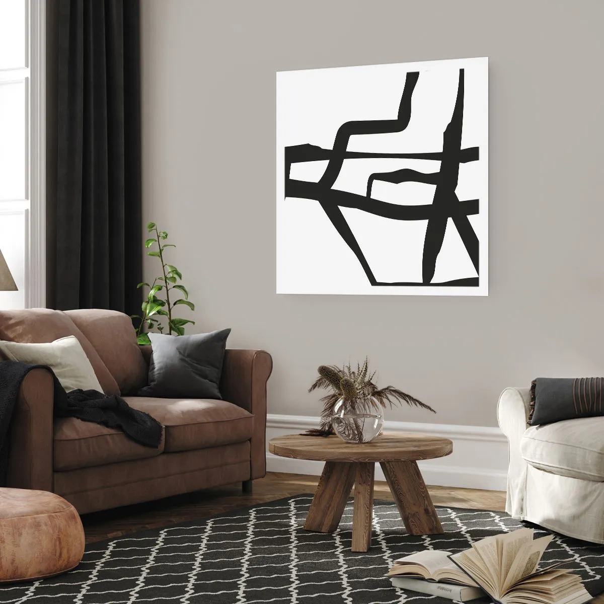 Pôster - Projeto preto e branco - 60x60 cm