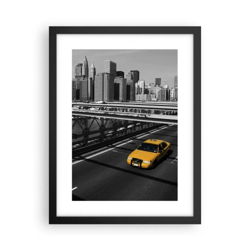 Pôster com moldura preta - A cor da cidade grande - 30x40 cm