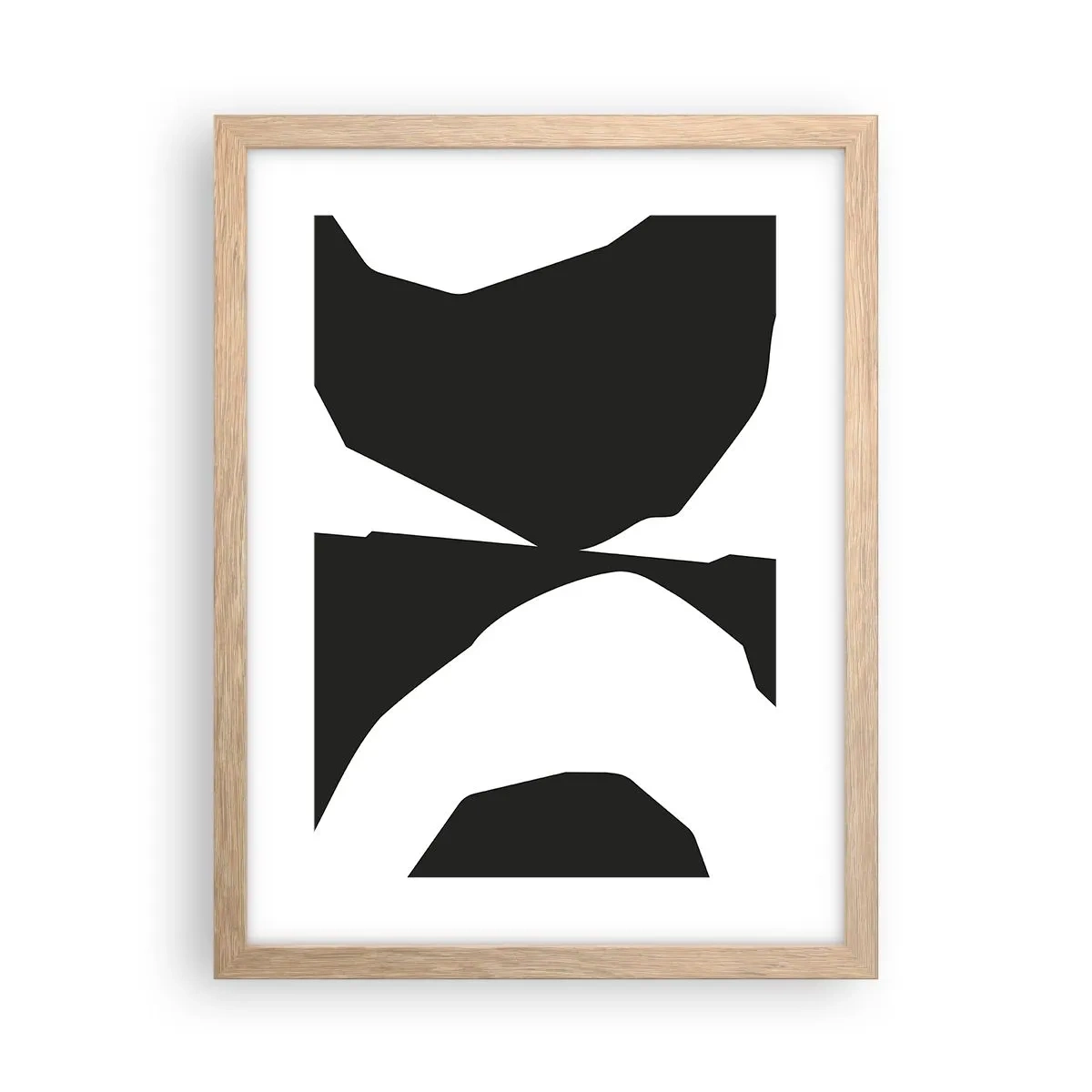 Pôster com moldura de carvalho claro - Positivo negativo - 30x40 cm