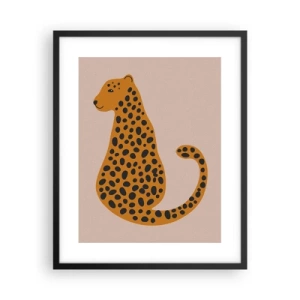 Pôster com moldura preta - A estampa de leopardo está na moda - 40x50 cm