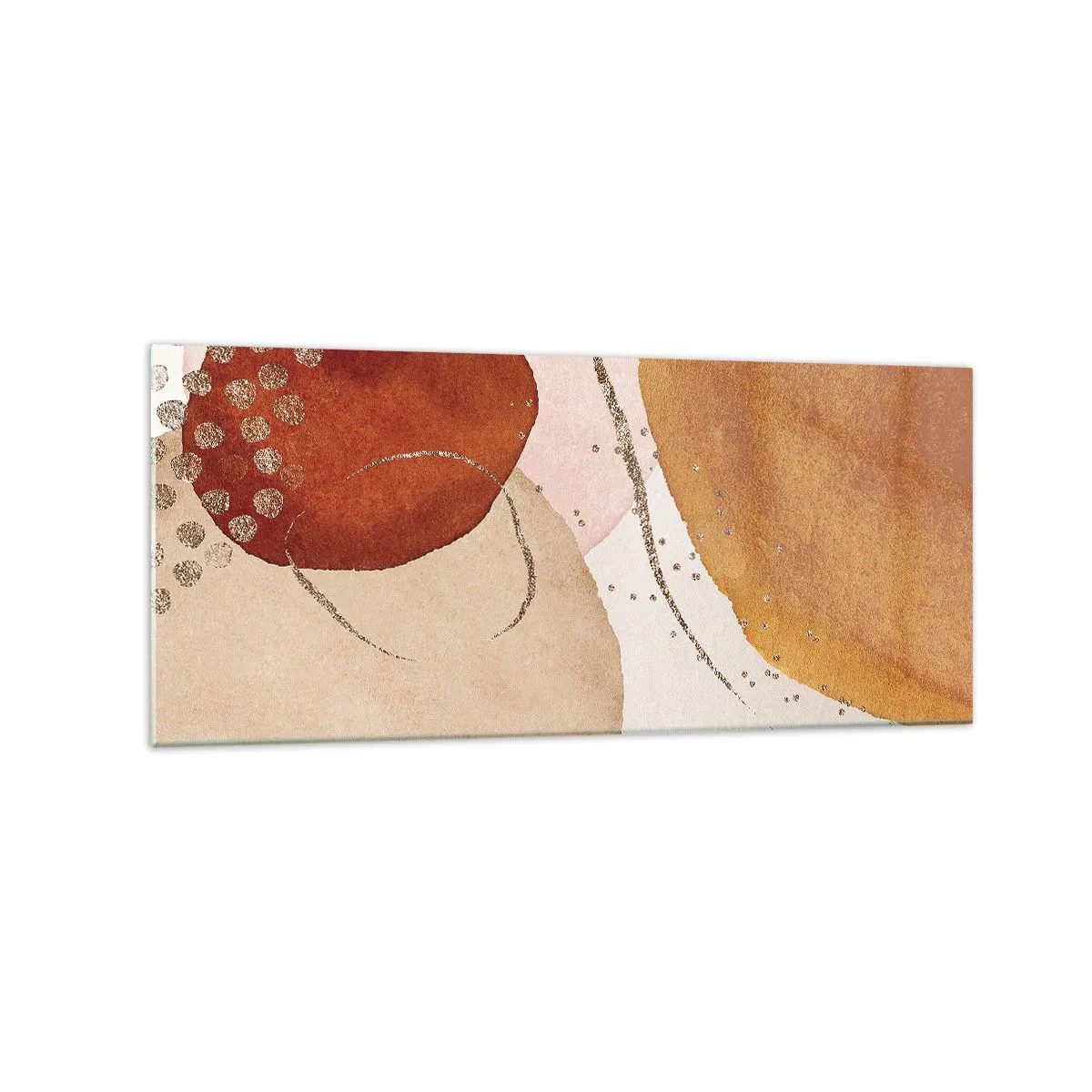 Quadro em vidro - Redondeza e movimento - 120x50 cm