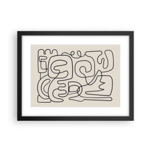 Pôster com moldura preta - Na trilha - 40x30 cm