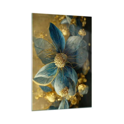 Quadro em vidro - Florescer com ouro - 70x100 cm