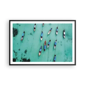 Pôster com moldura preta - Na alegre expectativa - 91x61 cm