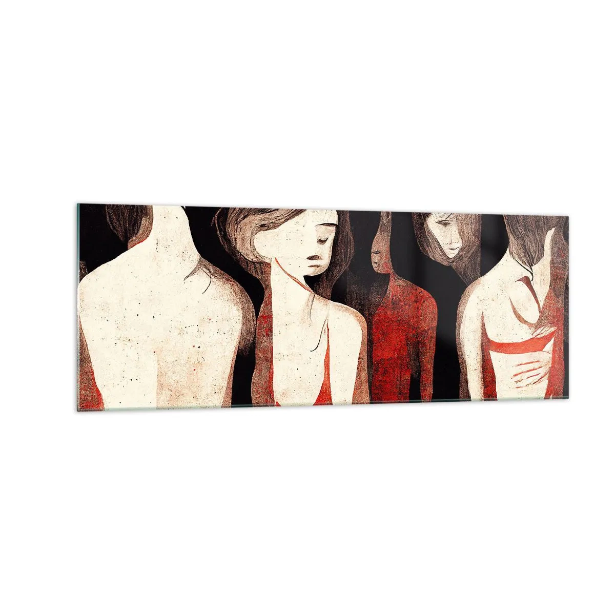 Quadro em vidro - Madonas das trevas - 140x50 cm