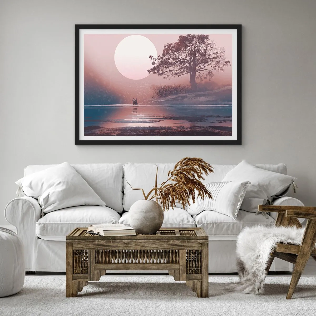 Pôster com moldura preta - Maravilhas da noite - 91x61 cm