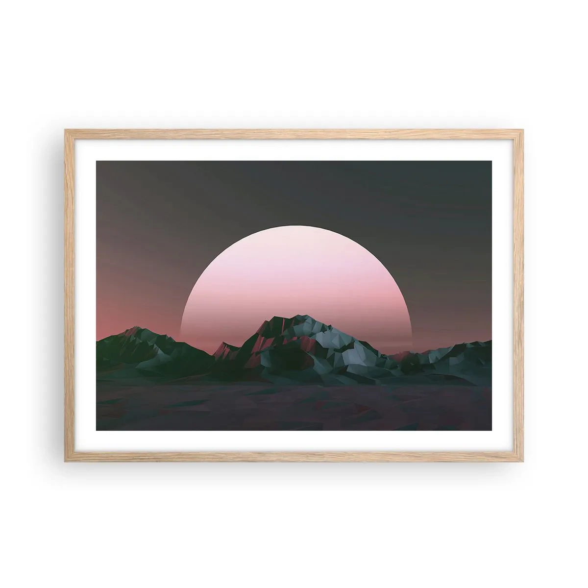 Pôster com moldura de carvalho claro - Numa galáxia vizinha - 70x50 cm