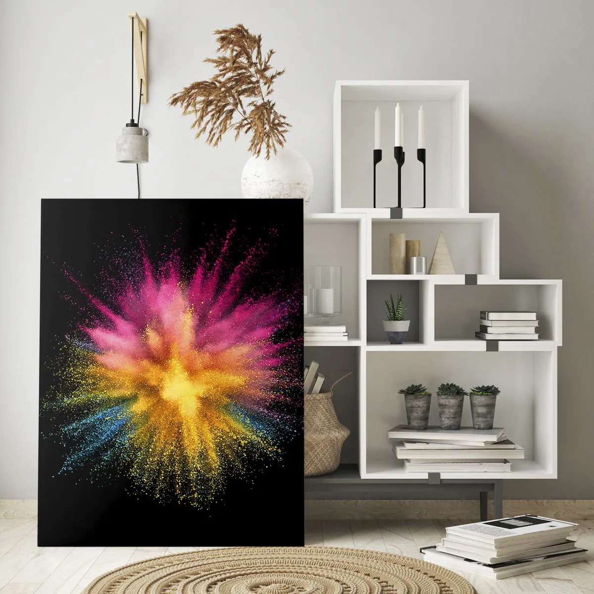Quadro em vidro - O nascimento das cores  - 50x70 cm