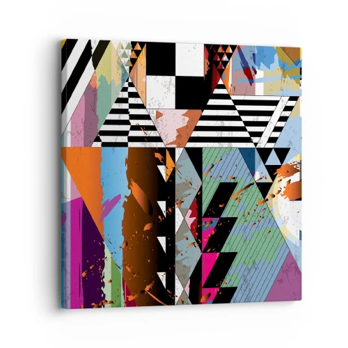 Quadro em tela - Geométrica e organicamente - 30x30 cm