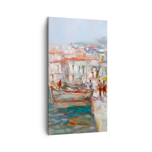 Quadro em tela - Férias em pastel - 45x80 cm