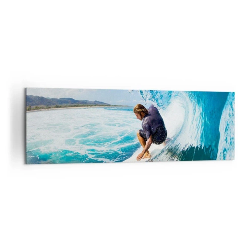 Quadro em tela - Dançando com as ondas - 160x50 cm