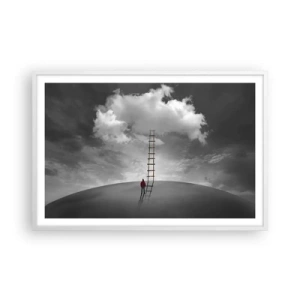 Pôster em moldura branca - Tudo é possível - 91x61 cm