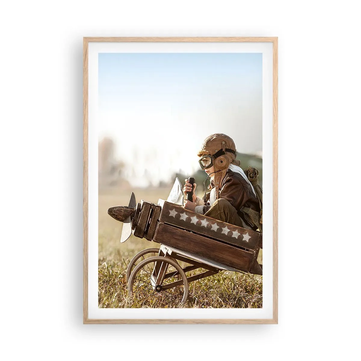 Pôster com moldura de carvalho claro - O início rumo a um sonho - 61x91 cm