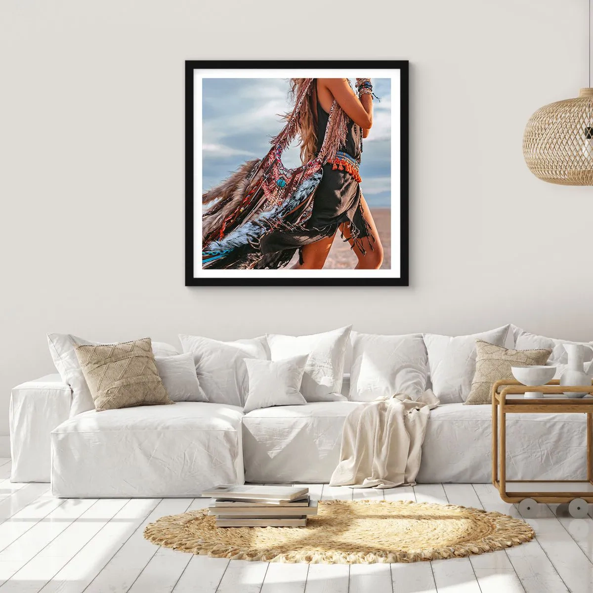 Pôster com moldura preta - Namorada do Xamã - 60x60 cm