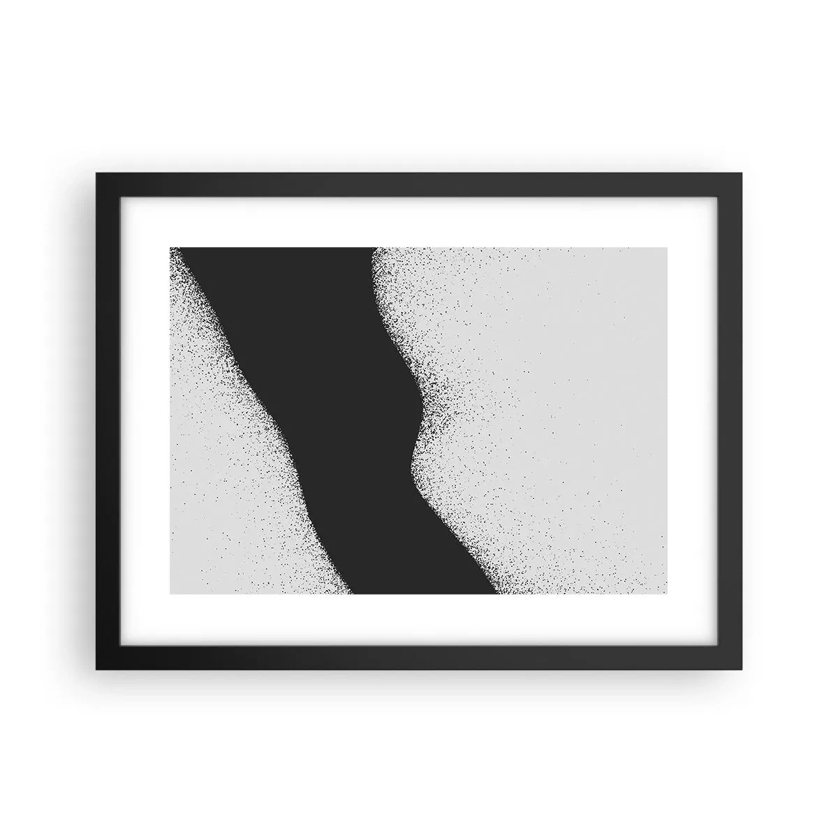 Pôster com moldura preta - Equilíbrio suave - 40x30 cm