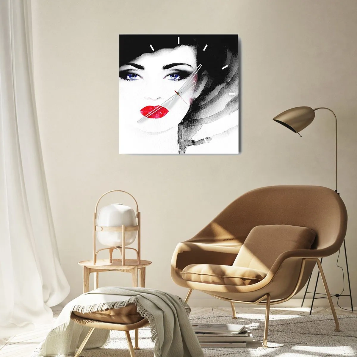 Relógio de parede - Relógio em vidro - Repulsa e convoca - 30x30 cm