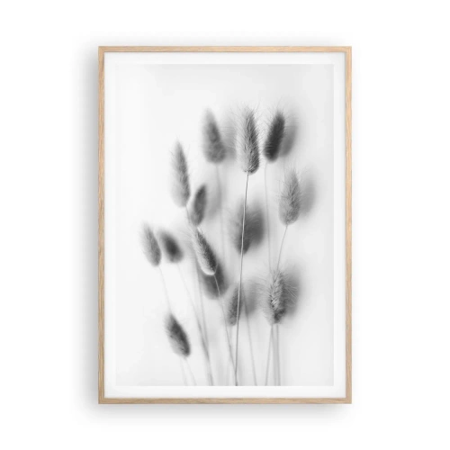 Pôster com moldura de carvalho claro - Grama fofa - 70x100 cm