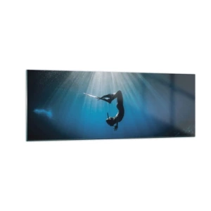 Quadro em vidro - Dança subaquática - 140x50 cm