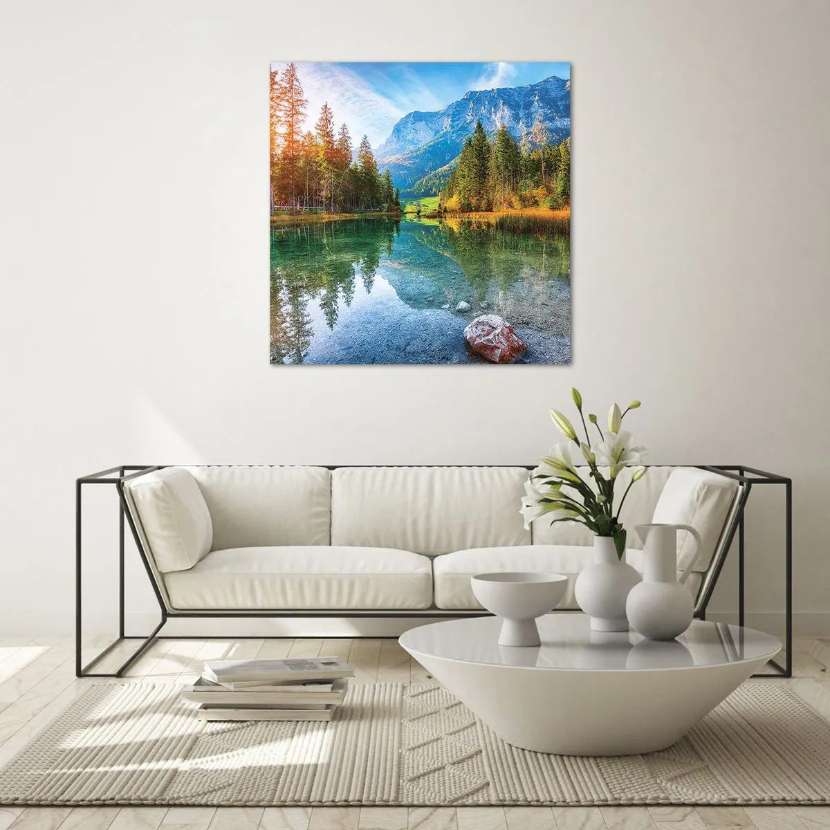 Quadro em vidro - A suavidade do outono - 50x50 cm