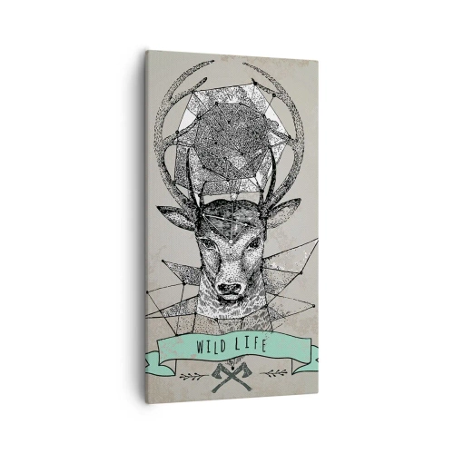 Quadro em tela - A Visão de Santo Hubertus - 55x100 cm