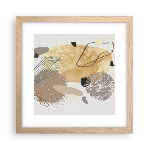 Pôster com moldura de carvalho claro - Plumcologia aplicada - 30x30 cm