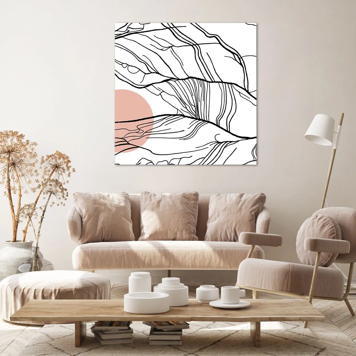 Quadro em tela - Numa rede de galhos - 60x60 cm