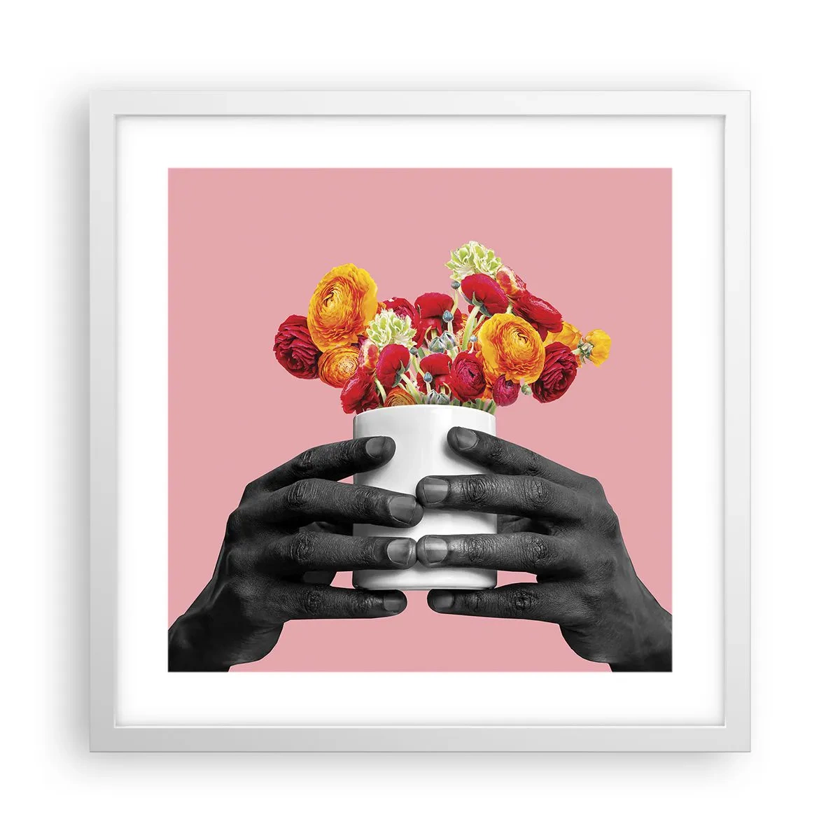 Pôster em moldura branca - A apoteose da vida - 40x40 cm