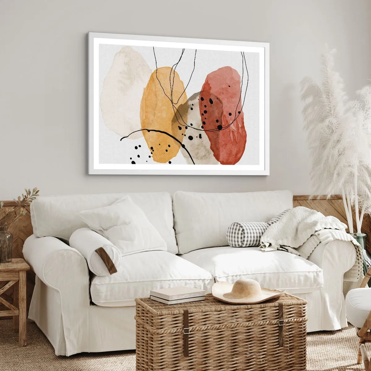 Pôster em moldura branca - Como o ar leve e transparente - 70x50 cm