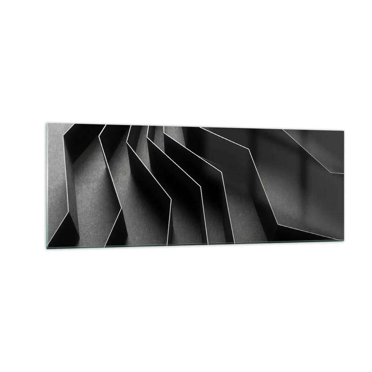 Quadro em vidro - Ordem espacial - 140x50 cm