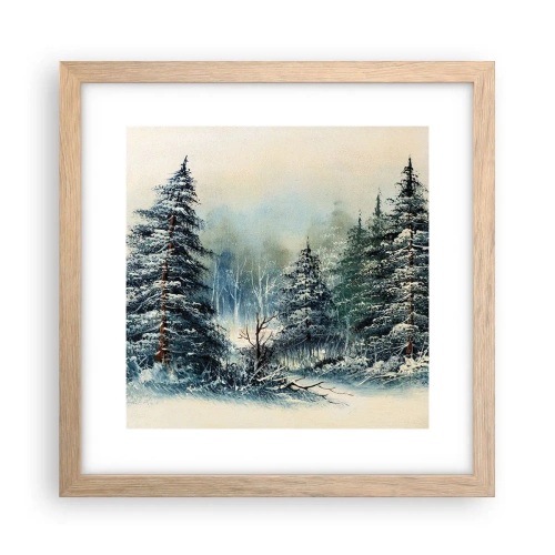 Pôster com moldura de carvalho claro - Prontas para o Natal - 30x30 cm