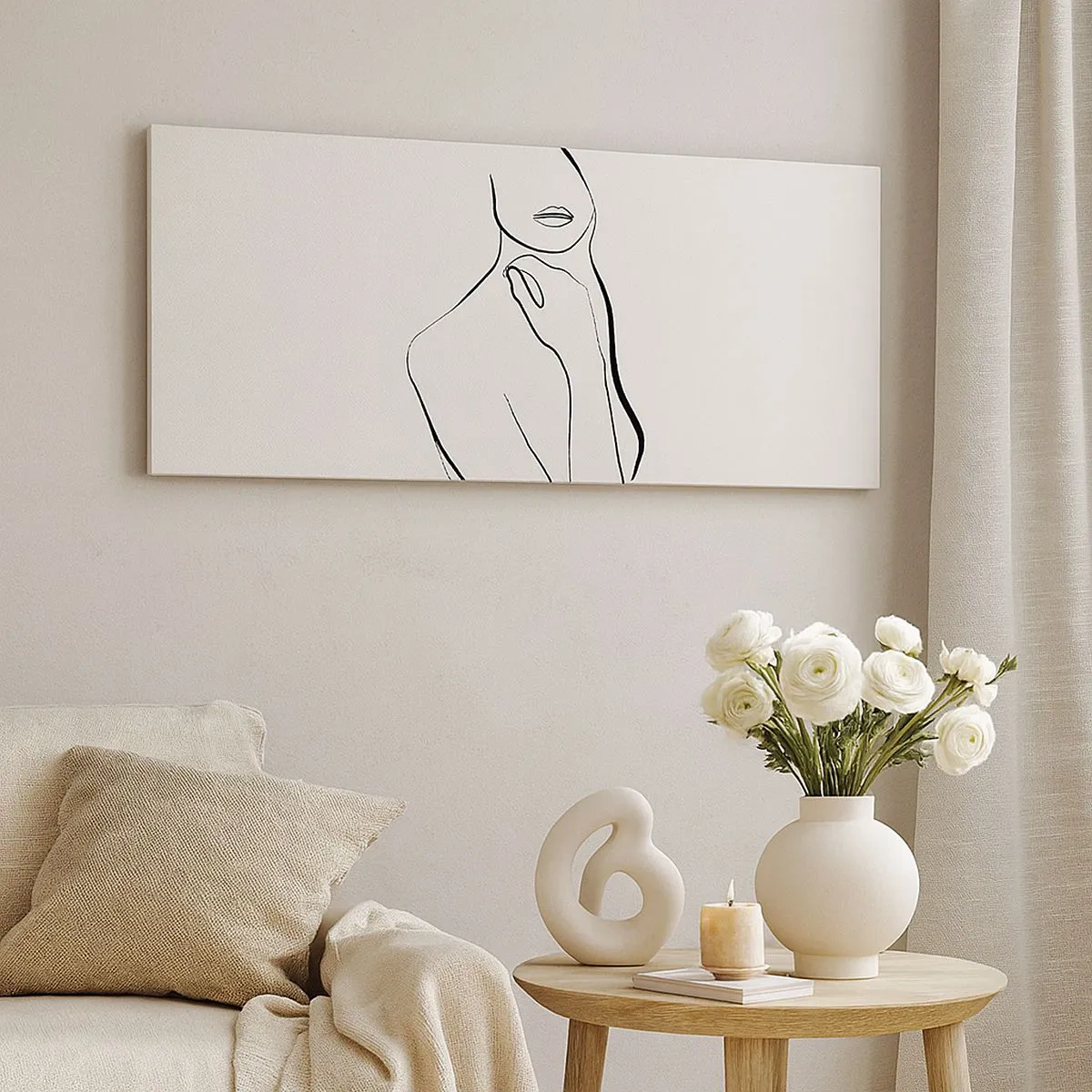 Quadro em tela - Uma onda de melancolia - 100x40 cm