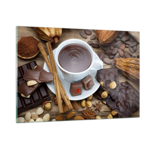 Quadro em vidro - Da fábrica de chocolate de conto de fadas - 120x80 cm