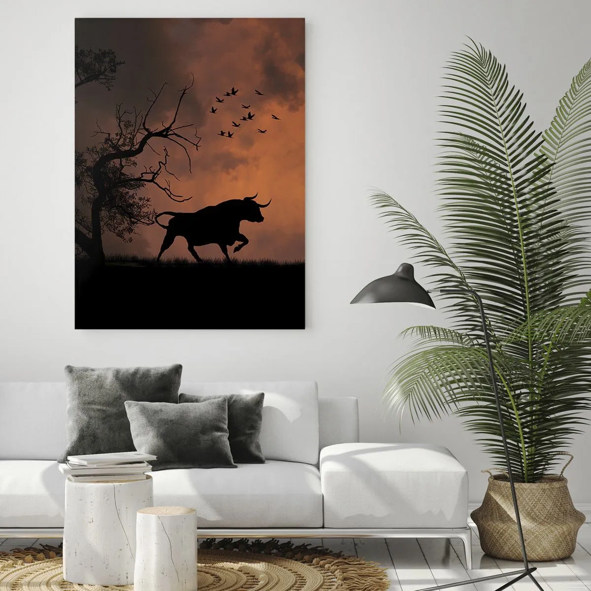 Quadro em vidro - Um espetáculo dramático da natureza - 80x120 cm