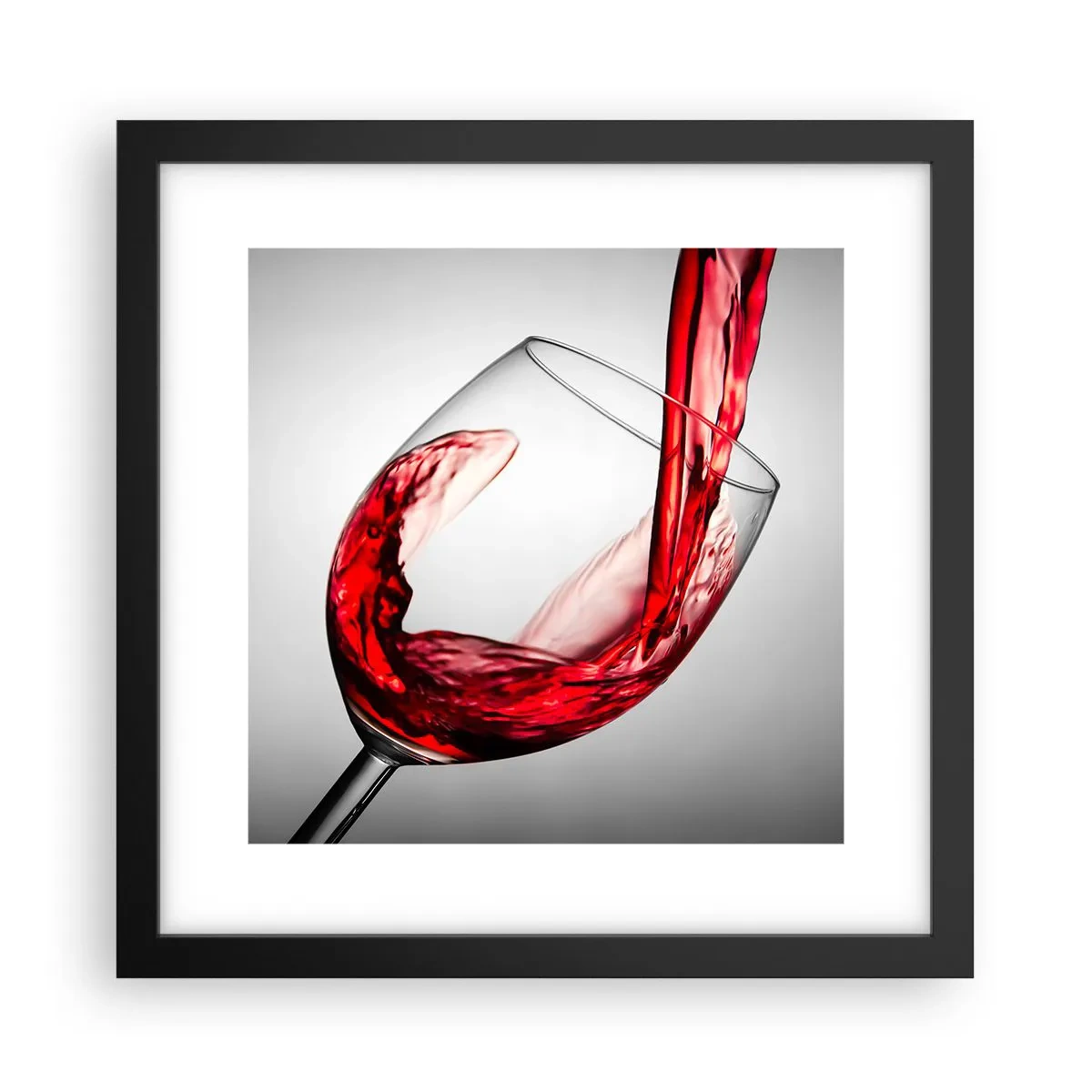 Pôster com moldura preta - Cor - movimento - som - 30x30 cm