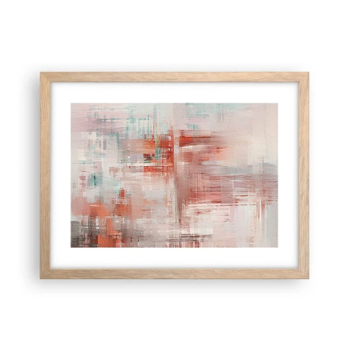 Pôster com moldura de carvalho claro - Nebuloso. Mas rosa - 40x30 cm